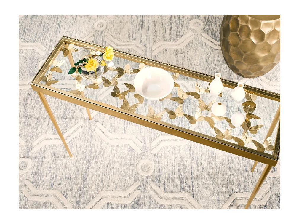 Console Or/Transparent 107 x 30 x 76 - Vassie