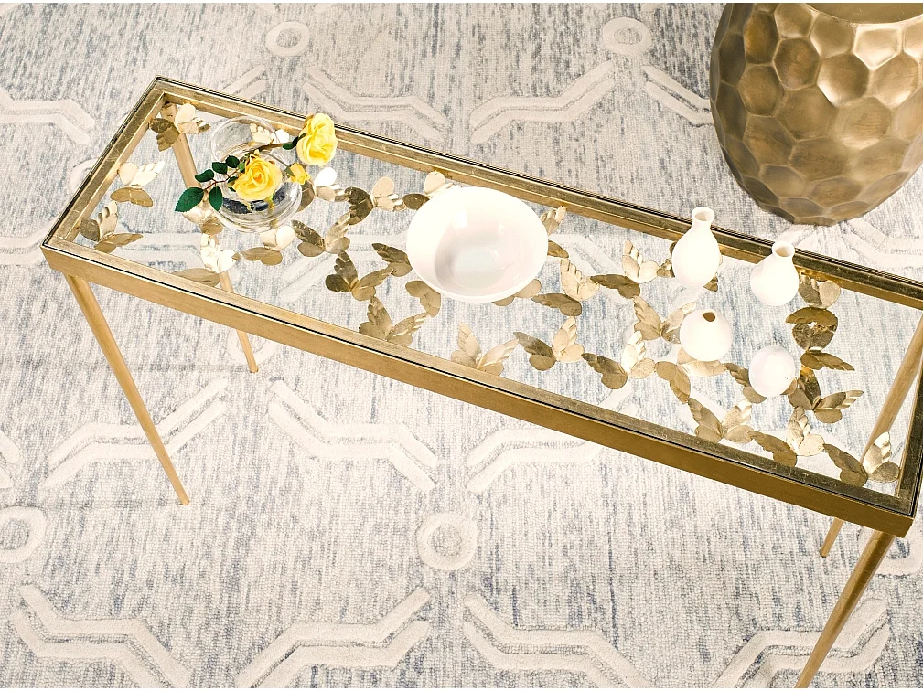 Console Or/Transparent 107 x 30 x 76 - Vassie