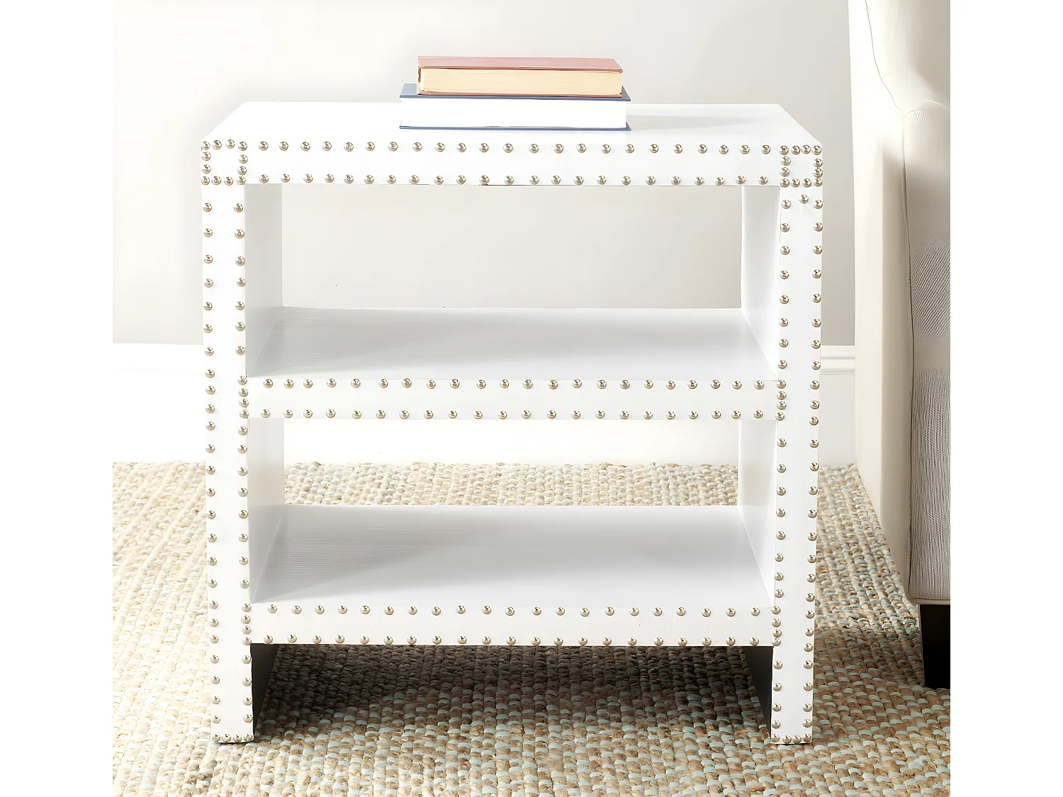 Table d'appoint Blanc 40 X 60 X 59.94 cm - Sibbie