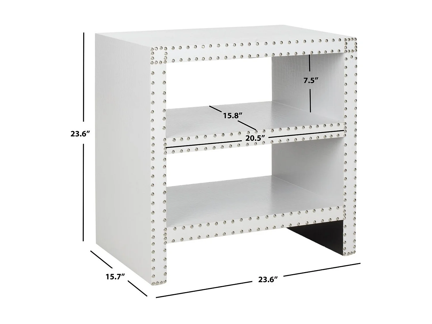 Table d'appoint Blanc 40 X 60 X 59.94 cm - Sibbie