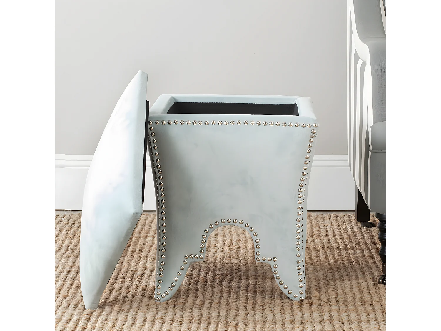 Banc & Ottomane Sauge argentée 41 X 41 X 53.59 cm - Paulette