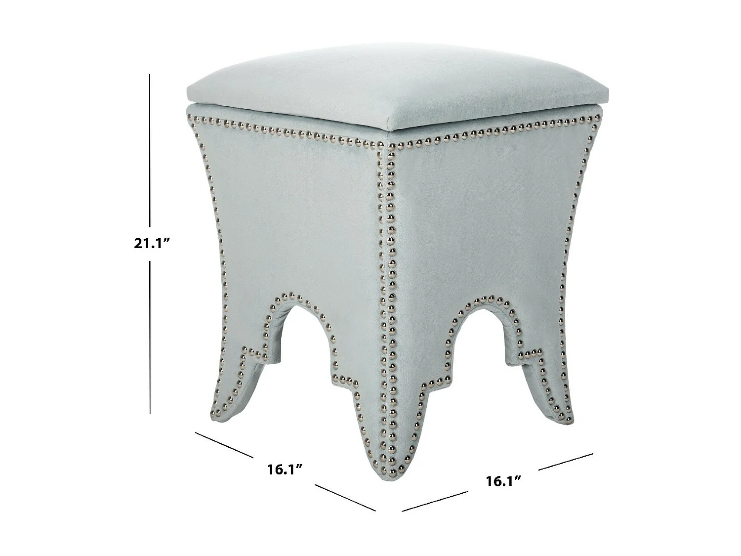 Banc & Ottomane Sauge argentée 41 X 41 X 53.59 cm - Paulette