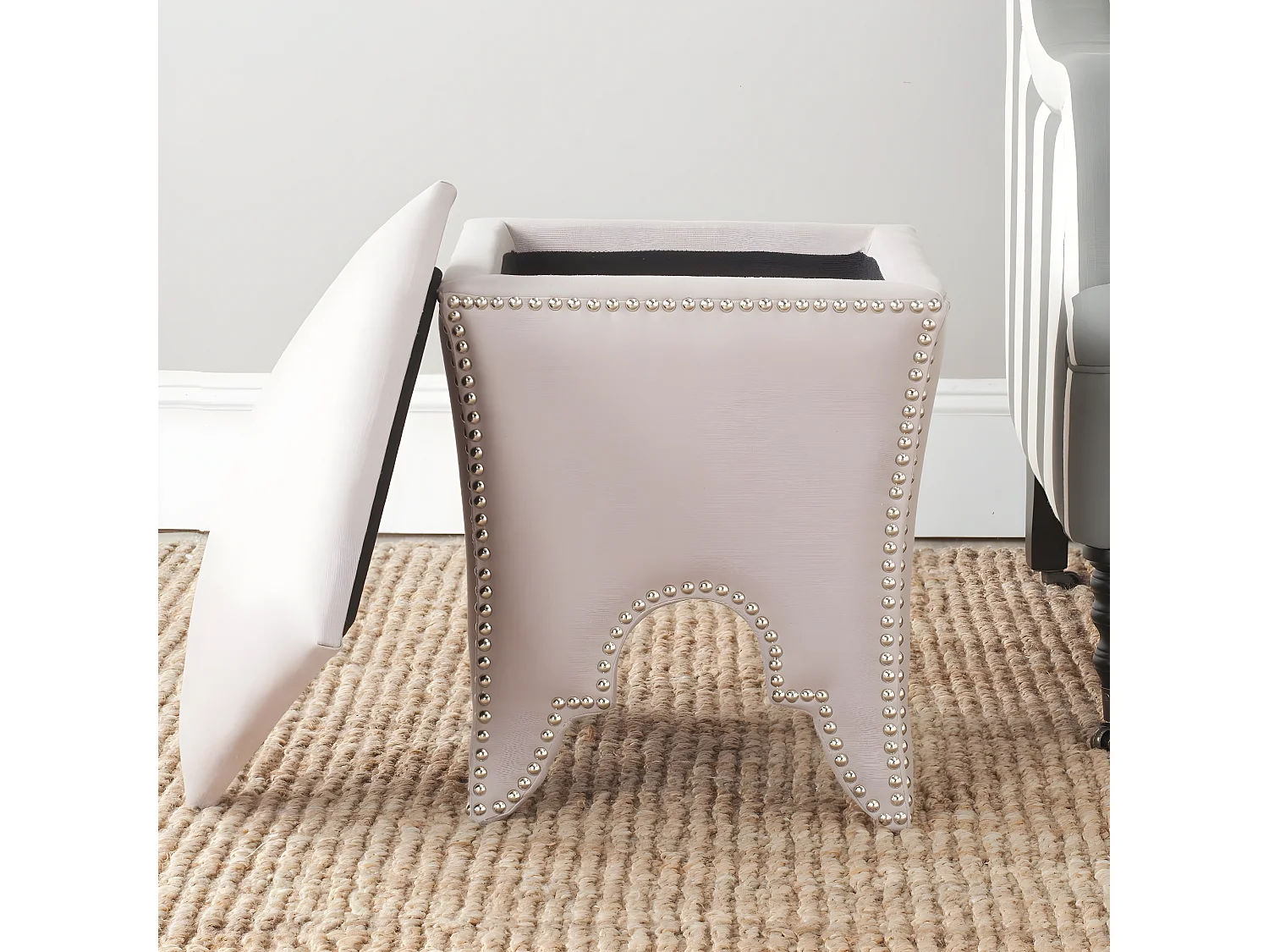 Banc & Ottomane Taupe 40 X 40 X 53.59 cm - Paulette