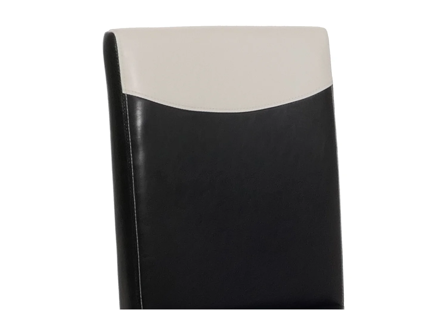 Conjunto de 2 cadeiras de jantar Littau em pele sintética,  imitação de pele, preto e branco, pernas escuras