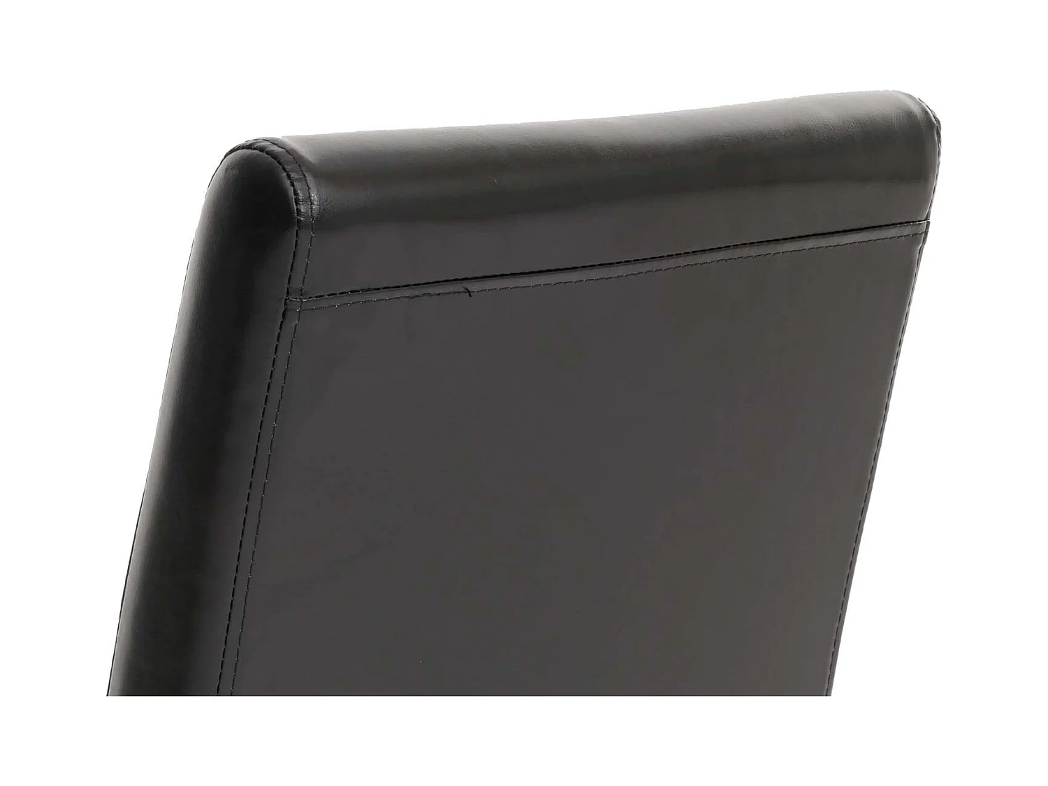 Chaise de salle à manger Littau similicuir (lot de 2),  simili-cuir, noir, pieds clairs