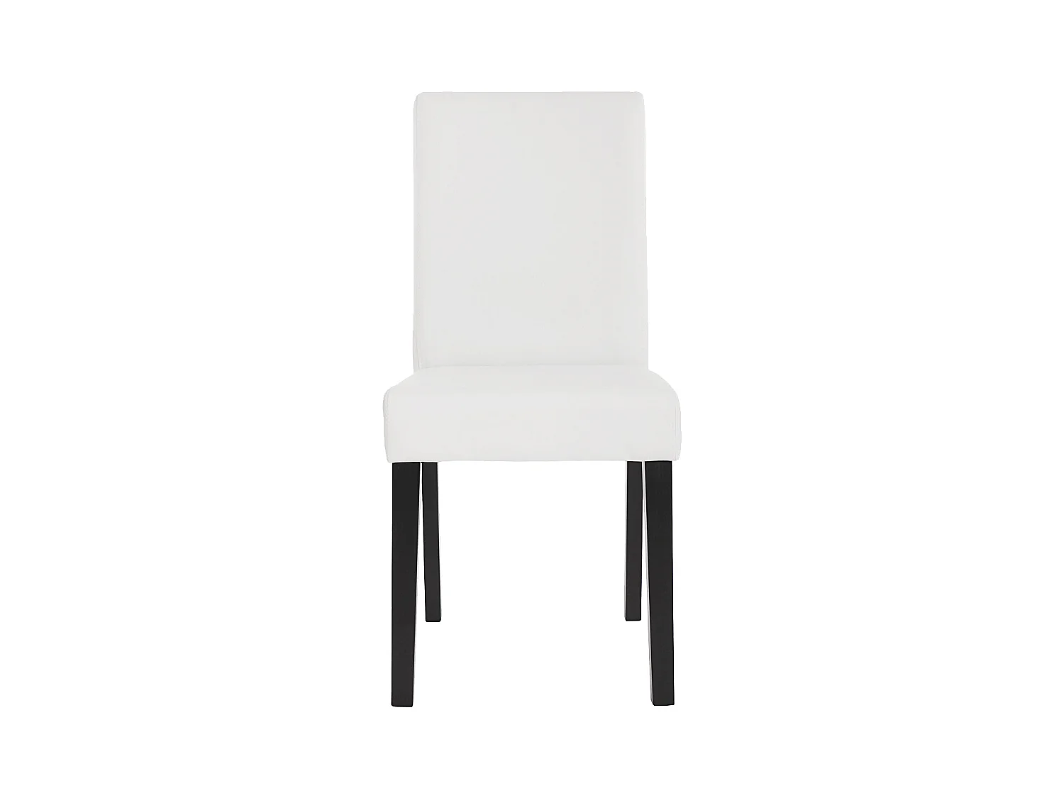 Eetkamerstoel Littau kunstleer, set van 2,  kunstleer, mat wit, donkere poten