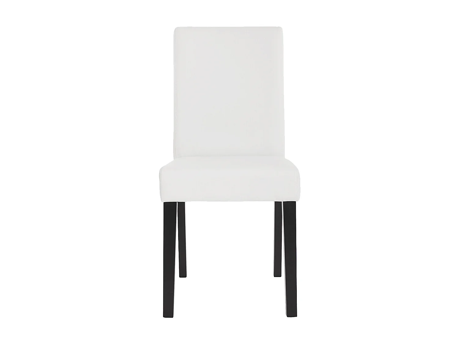 Esszimmerstuhl Littau Kunstleder 2er-Set, Kunstleder, weiß matt, dunkle Beine