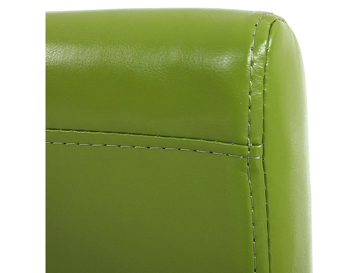 Silla de comedor Littau piel sintética lote de 2,  polipiel, verde, patas oscuras