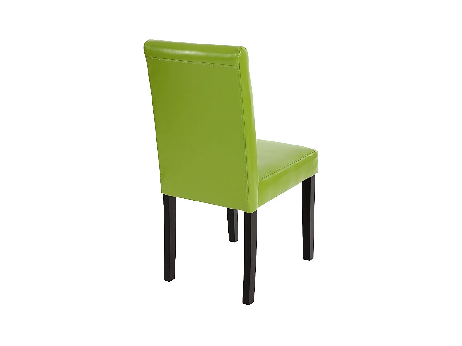 Eetkamerstoel Littau kunstleer, set van 2,  kunstleer, groen, donkere poten