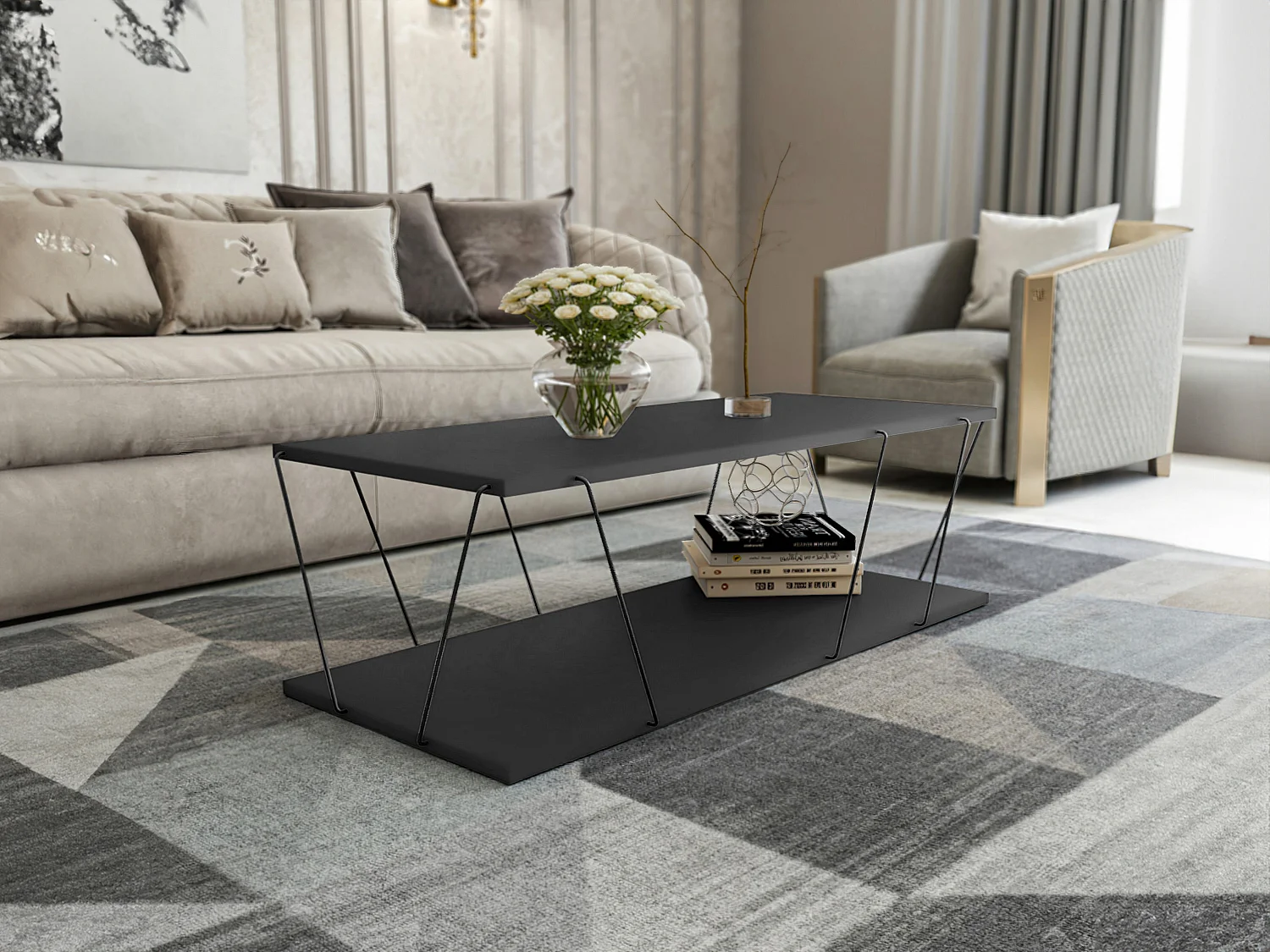 Table basse - Anthracite - DELORY