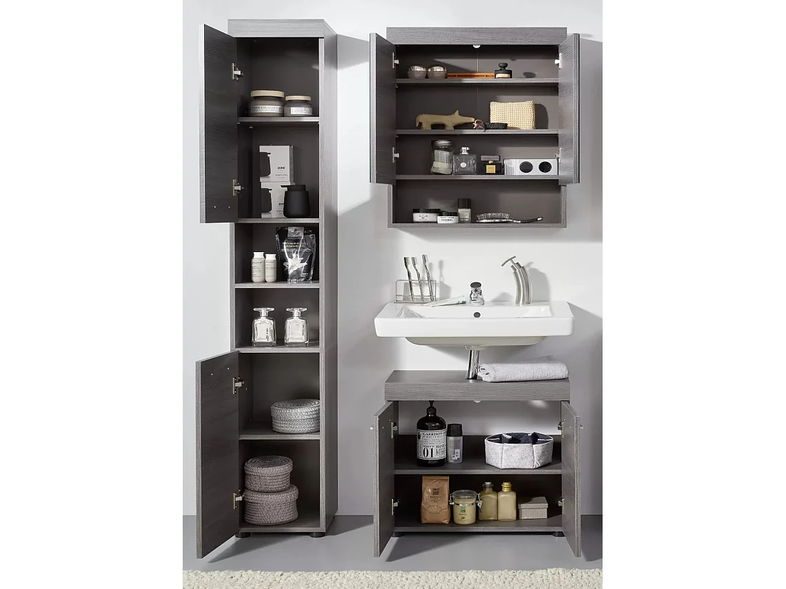 Rune donker eiken melamine 3-delige badkamermeubelset