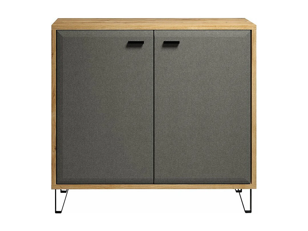 Blanshe Kommode 2 Türen, grau.