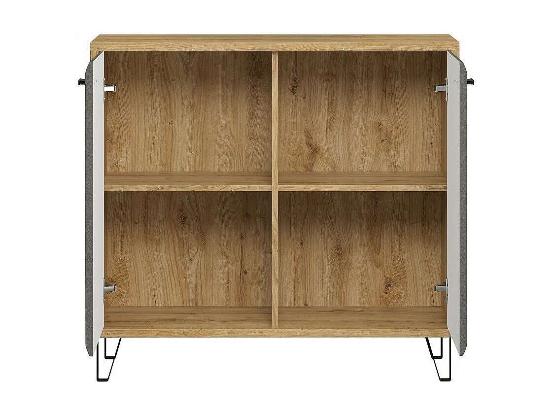 Blanshe Kommode 2 Türen, grau.