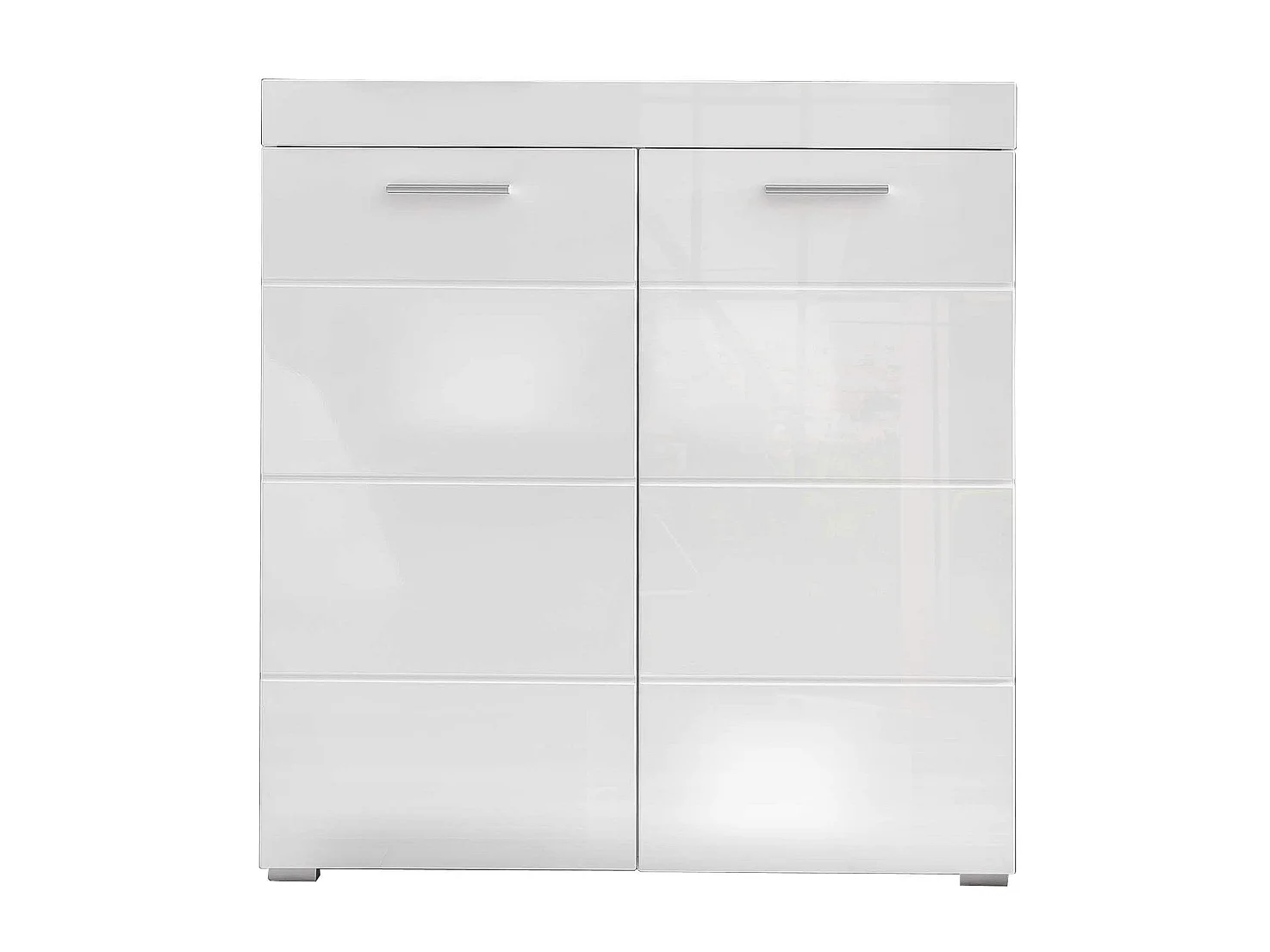 Meuble d'entrée - Meuble à chaussures.  mélaminé blanc ; L - H - P : 91 - 97 - 38 cm