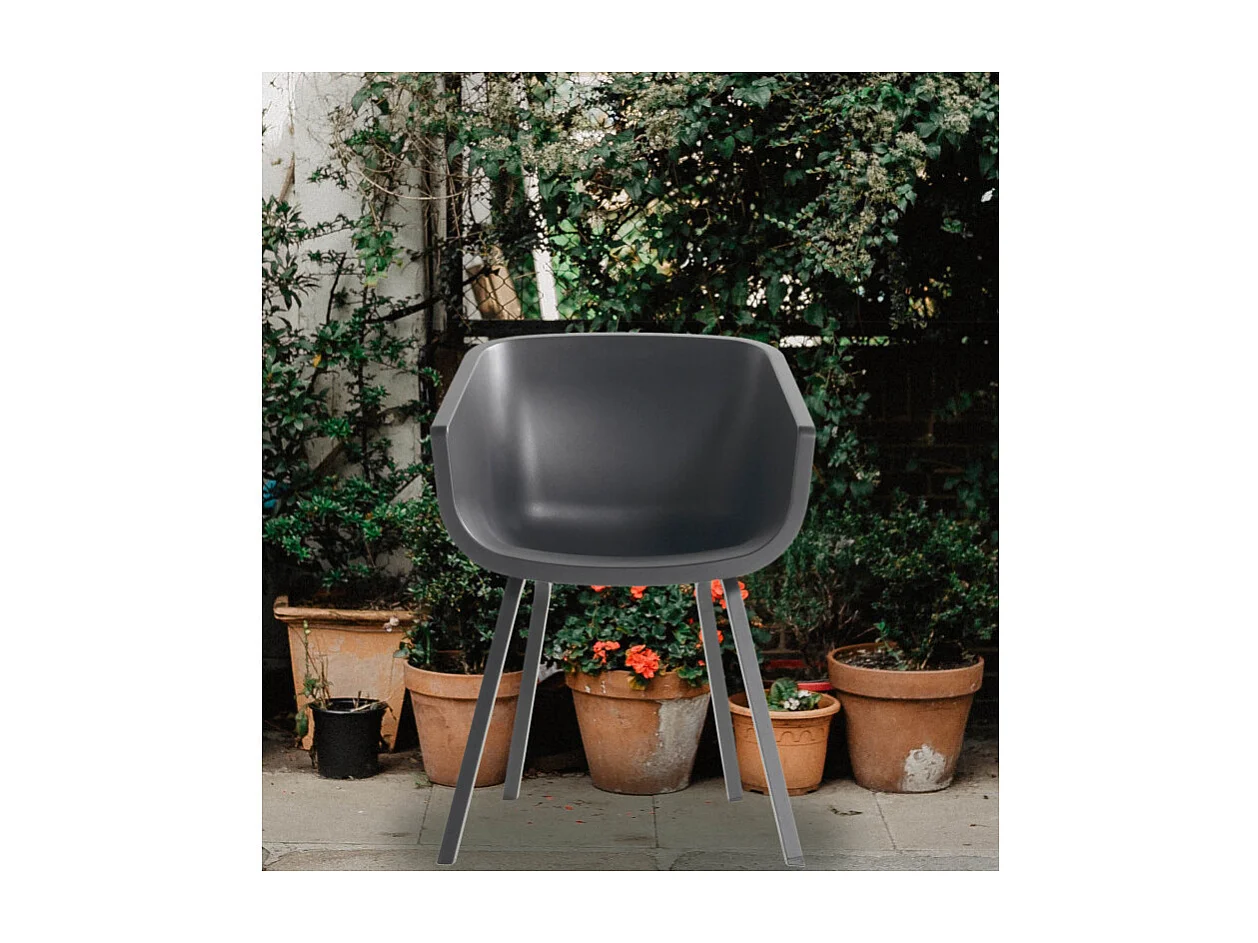 Set di 2 sedie AMALIA Element Alu HARTMAN - Antracite