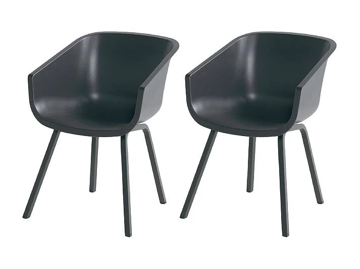 Set di 2 sedie AMALIA Element Alu HARTMAN - Antracite