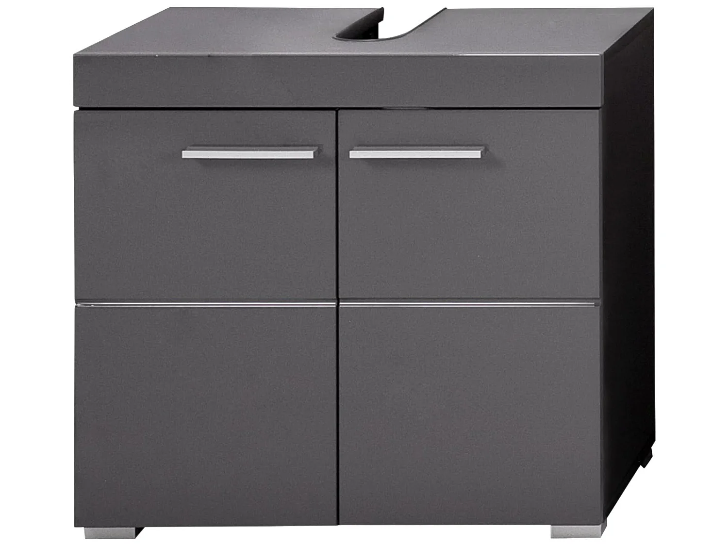 Ensemble salle de bain 2 pièces. mélaminé couleur Anthracite L - H - P : 60 - 190 - 34 cm