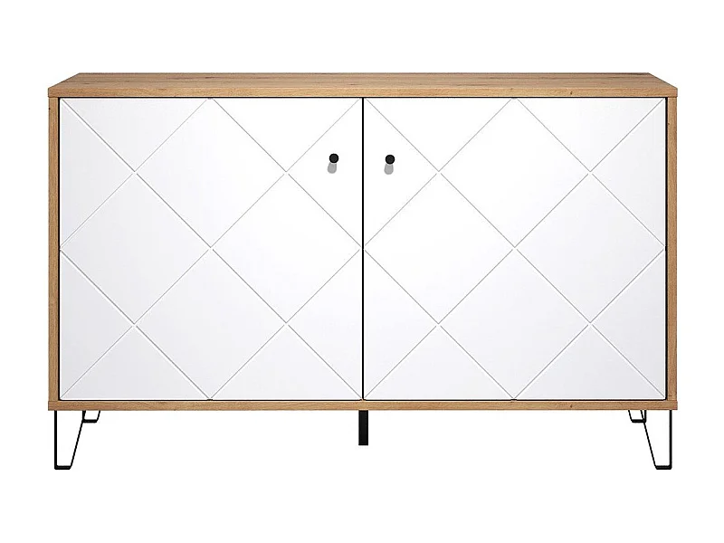 Buffet 2 portes décor chêne artisan L123 cm - Touch