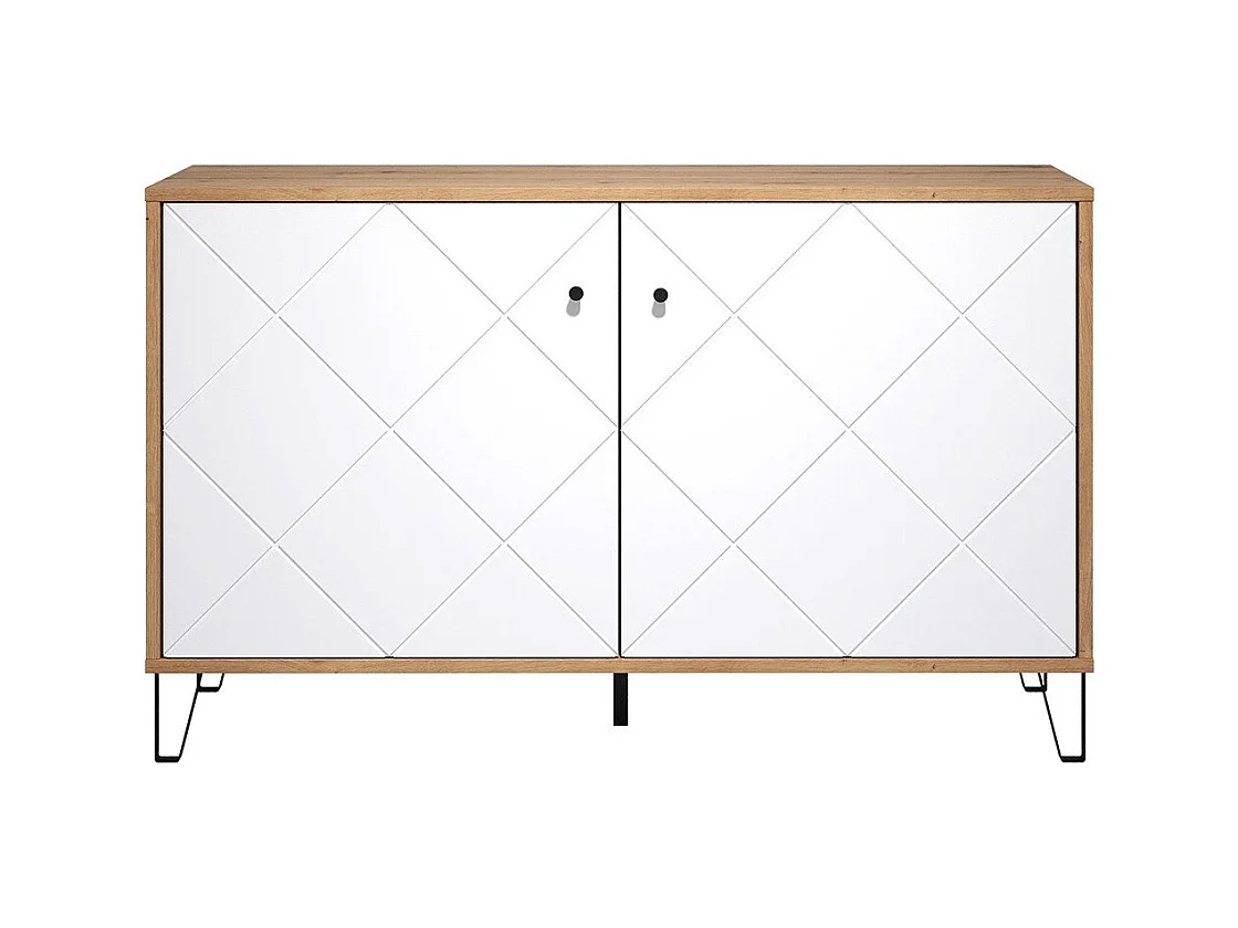 Buffet 2 portes décor chêne artisan L123 cm - Touch