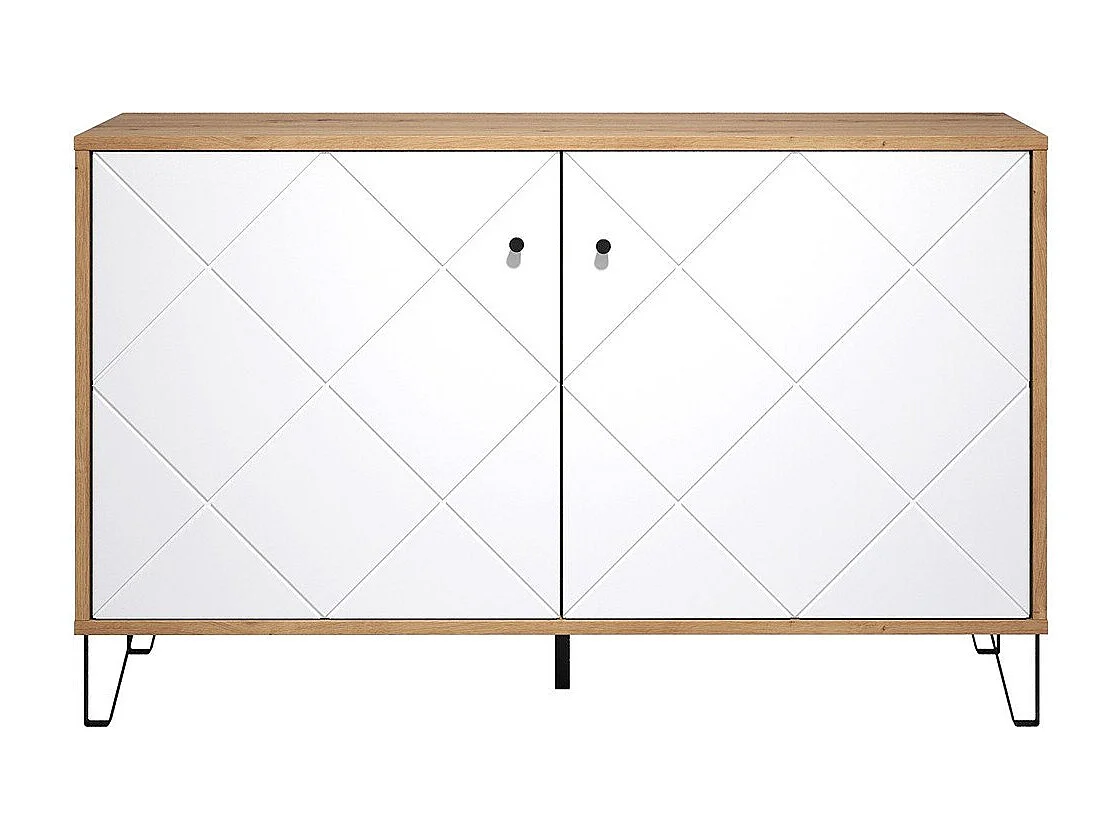 Buffet 2 portes décor chêne artisan L123 cm - Touch