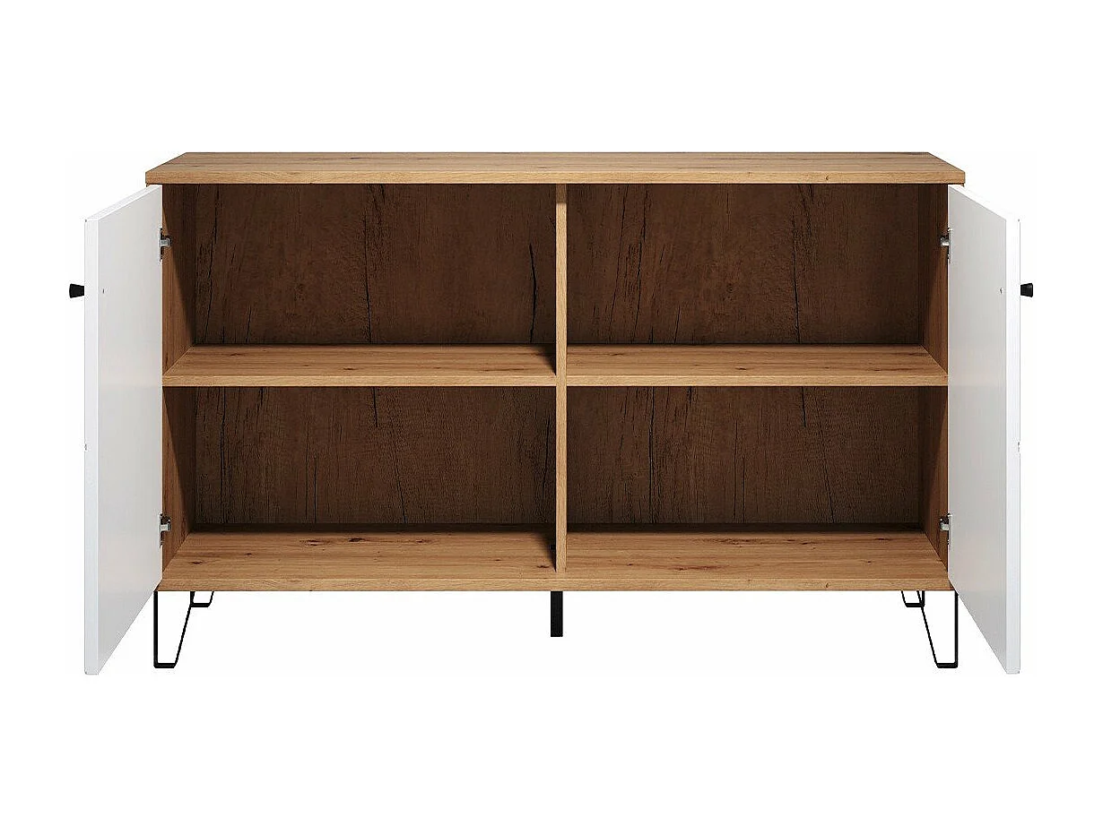 Buffet 2 portes décor chêne artisan L123 cm - Touch