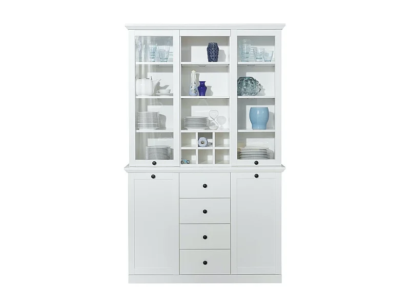 Vitrine blanche style campagnard moderne Valex 120cm