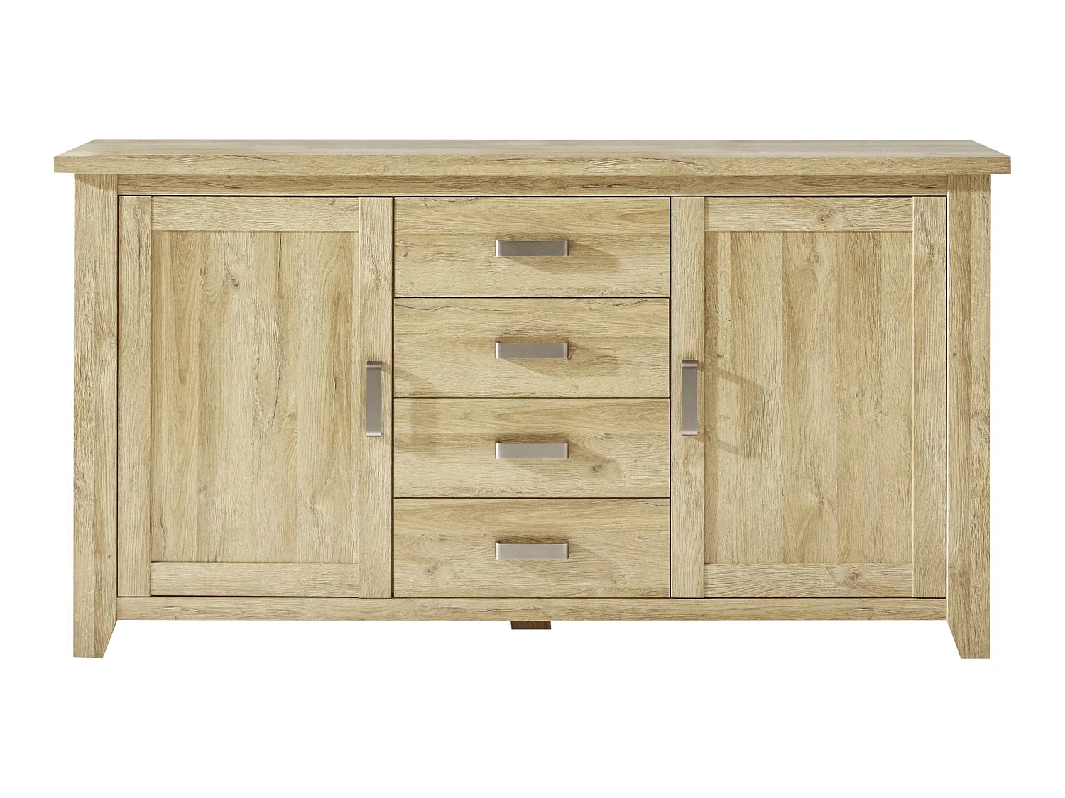 CANYON - Meuble de salon/séjour. Buffet mélaminé coloris chêne. L - H - P : 174 | 92 | 42 cm.