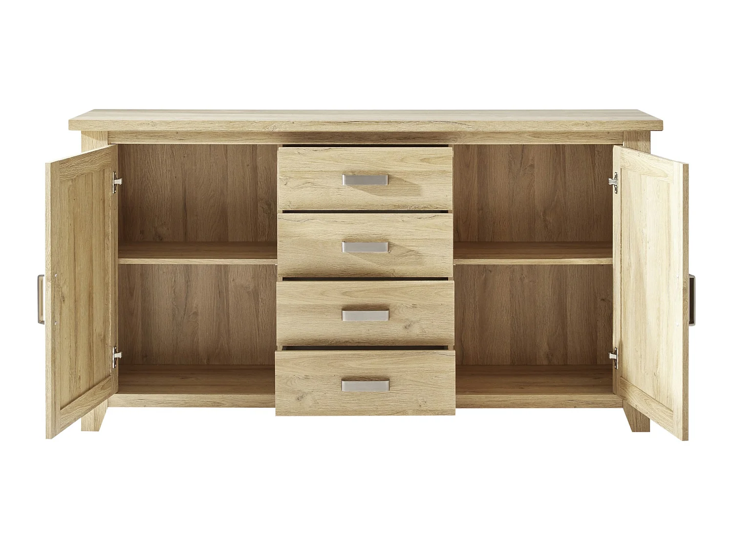 CANYON - Meuble de salon/séjour. Buffet mélaminé coloris chêne. L - H - P : 174 | 92 | 42 cm.