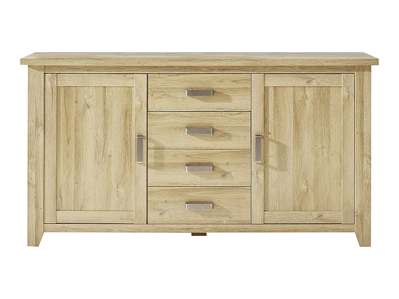 CANYON - Meuble de salon/séjour. Buffet mélaminé coloris chêne. L - H - P : 174 | 92 | 42 cm.