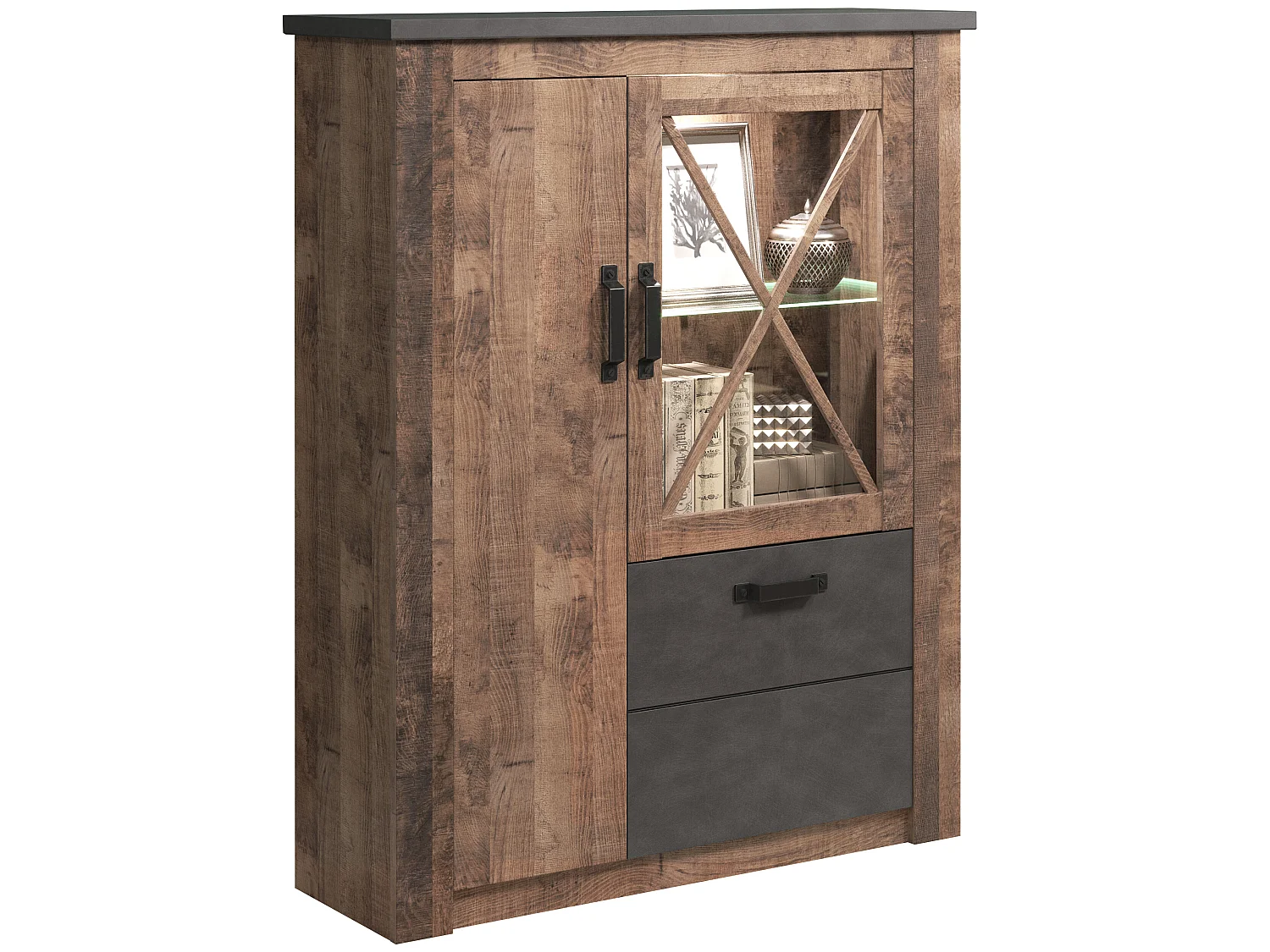 Buffet - Mélaminé - Brun - 114 - 142 - 38 cm