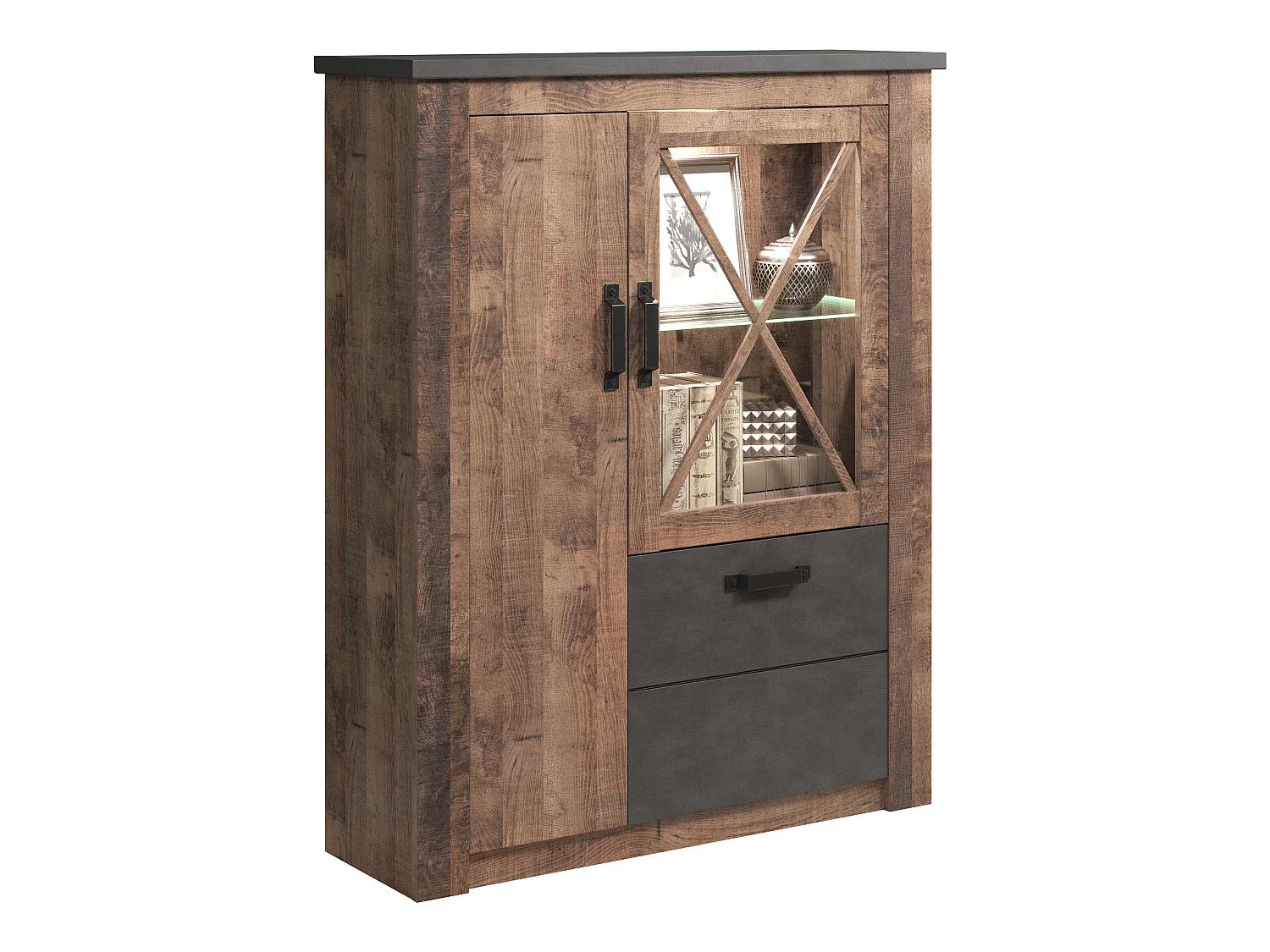 Buffet - Mélaminé - Brun - 114 - 142 - 38 cm