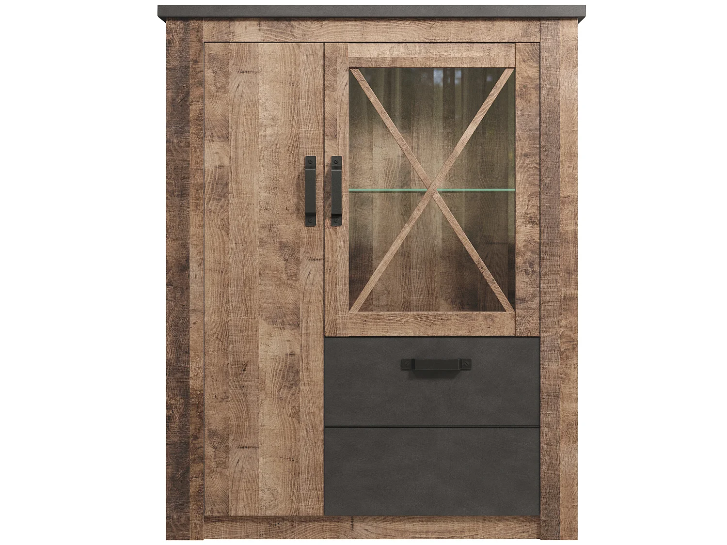 Buffet - Mélaminé - Brun - 114 - 142 - 38 cm