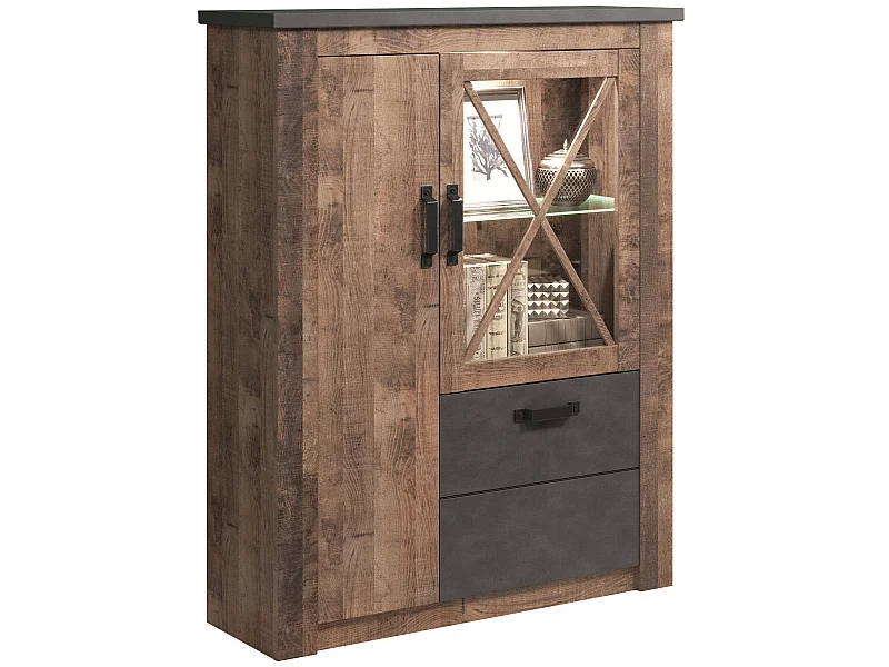 Buffet - Mélaminé - Brun - 114 - 142 - 38 cm