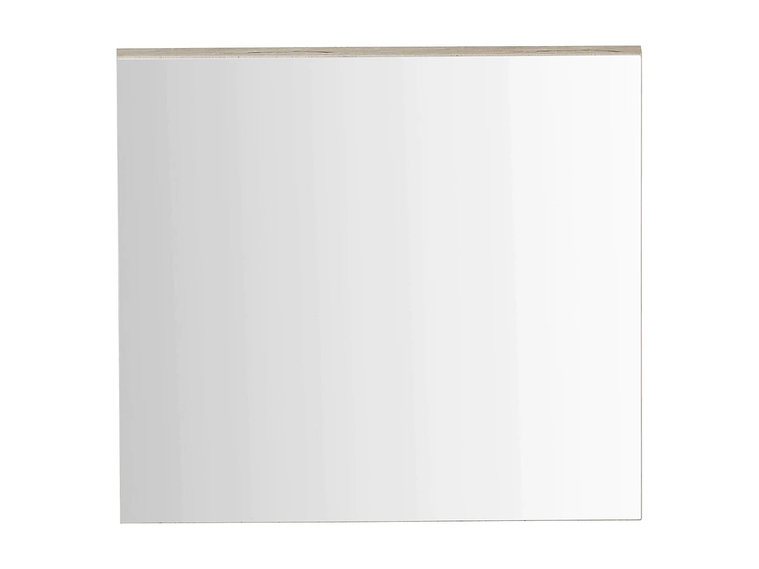 Meuble de salle de bain - Miroir avec un détail en mélaminé chêne. L-H-P : 60 - 55 - 2 cm