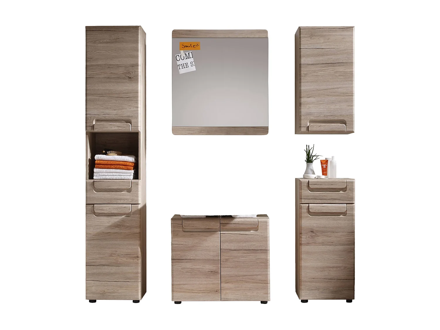 Miroir mural chêne San Remo Aurel 65cm