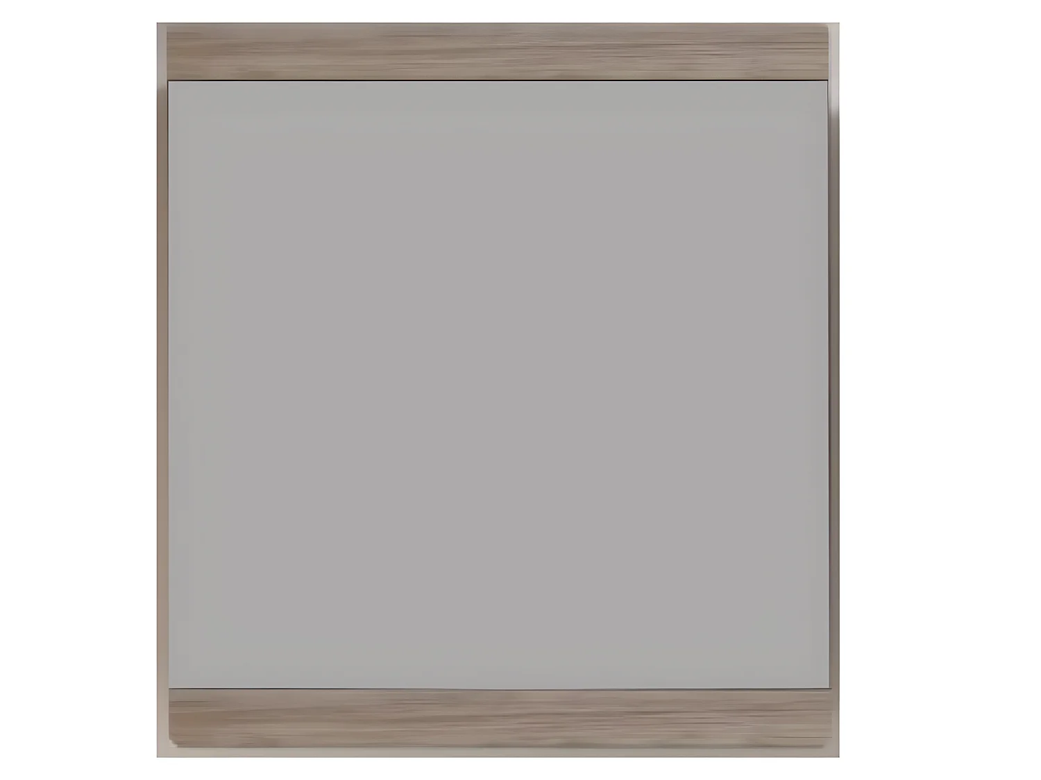 Meuble de salle de bain - Miroir mural avec tablette en mélaminé de couleur chêne. L-H-P : 65-70-4 cm