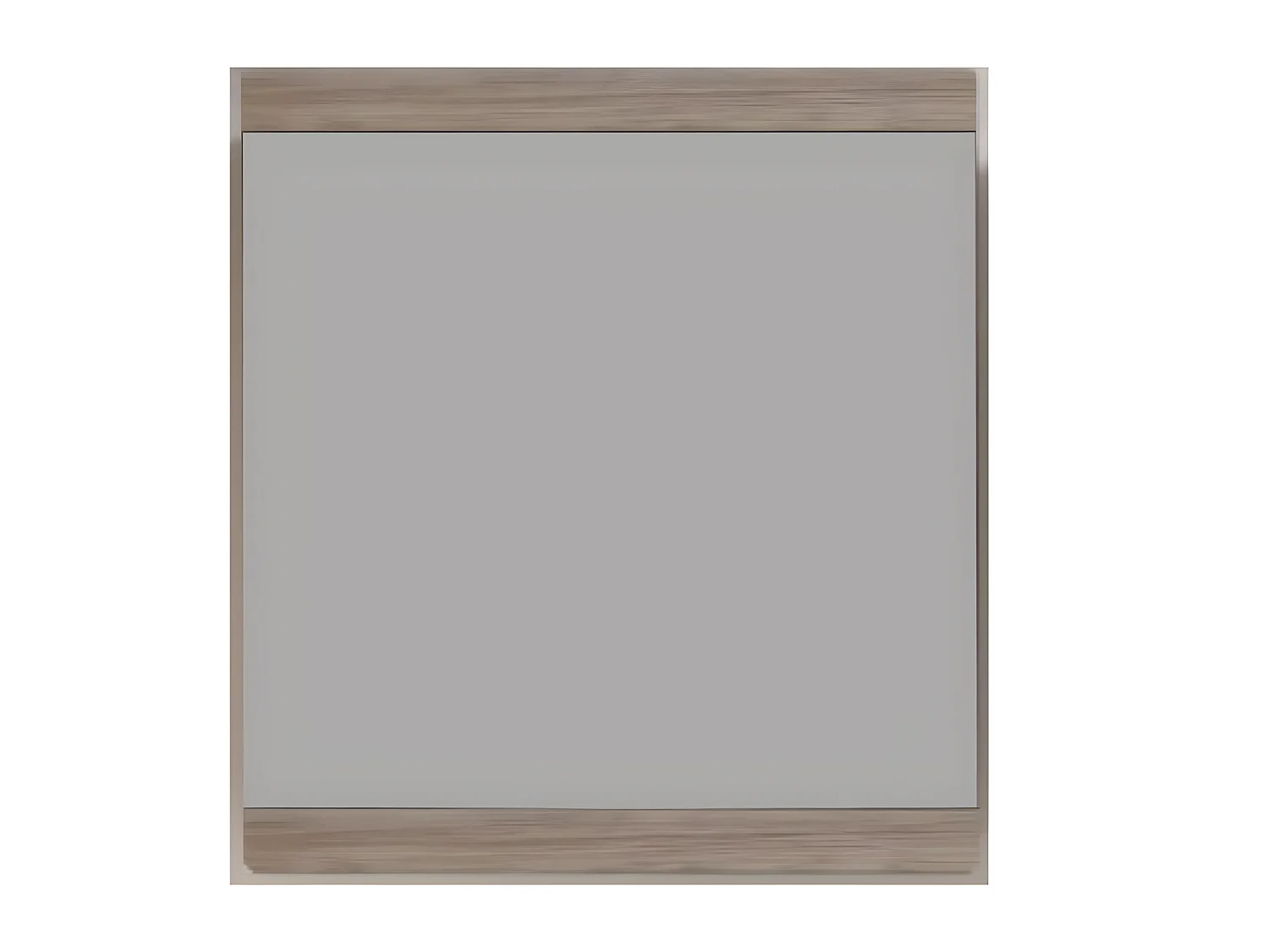 Meuble de salle de bain - Miroir mural avec tablette en mélaminé de couleur chêne. L-H-P : 65-70-4 cm