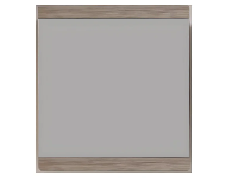 Meuble de salle de bain - Miroir mural avec tablette en mélaminé de couleur chêne. L-H-P : 65-70-4 cm