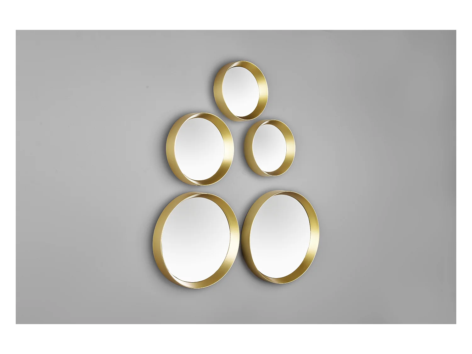 Vivien - 5 miroirs - Doré - 25x25 cm