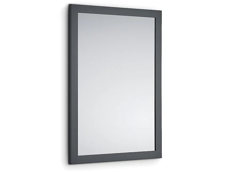 Kim - Miroir avec cadre - Anthracite - 48x68cm