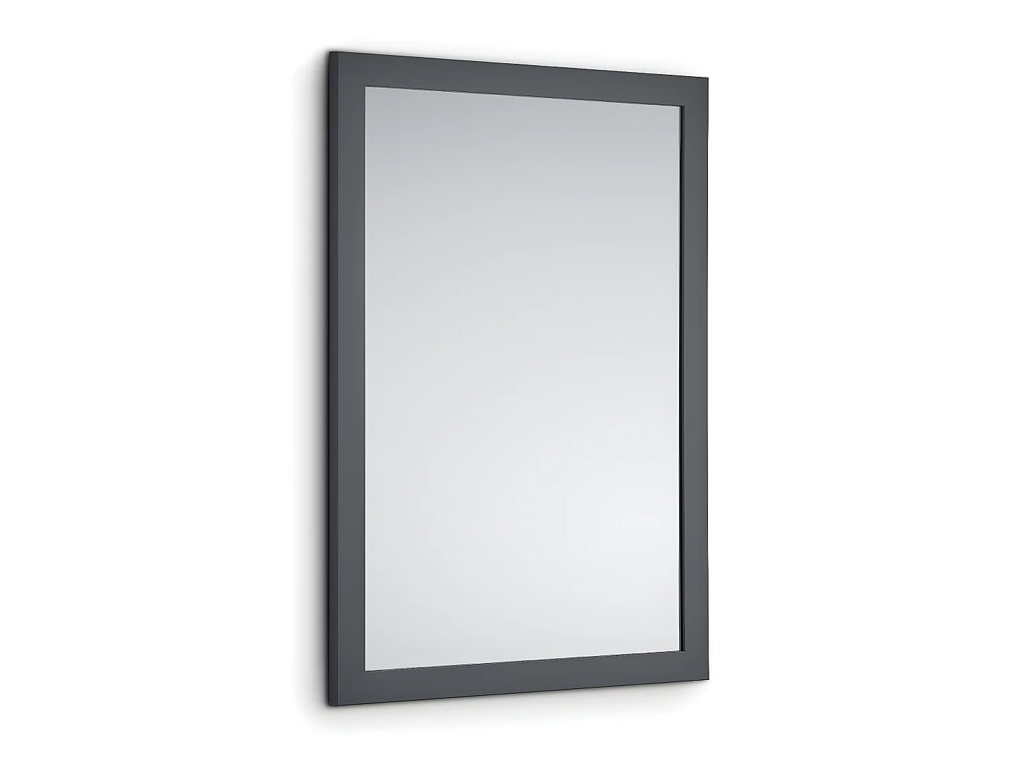 Kim - Miroir avec cadre - Anthracite - 48x68cm
