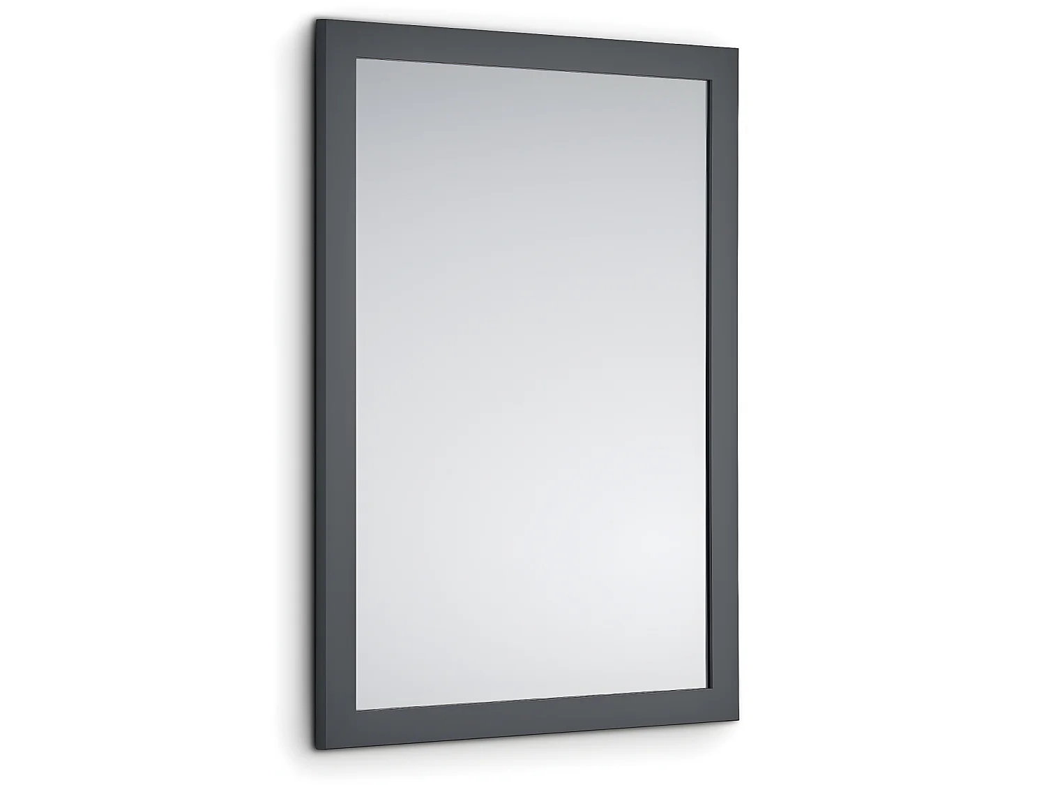 Kim - Miroir avec cadre - Anthracite - 48x68cm