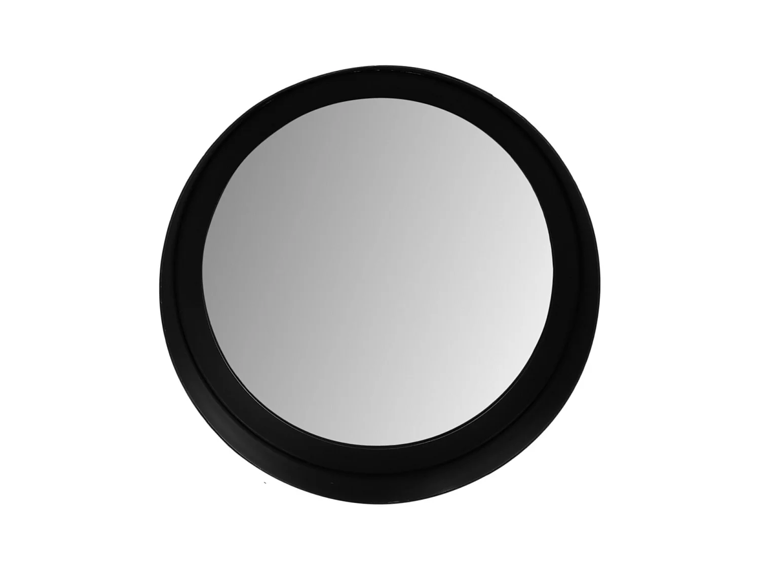 Fletcher - Miroir mural rond - Fer/verre - Noir - 20 x 20 x 7 cm