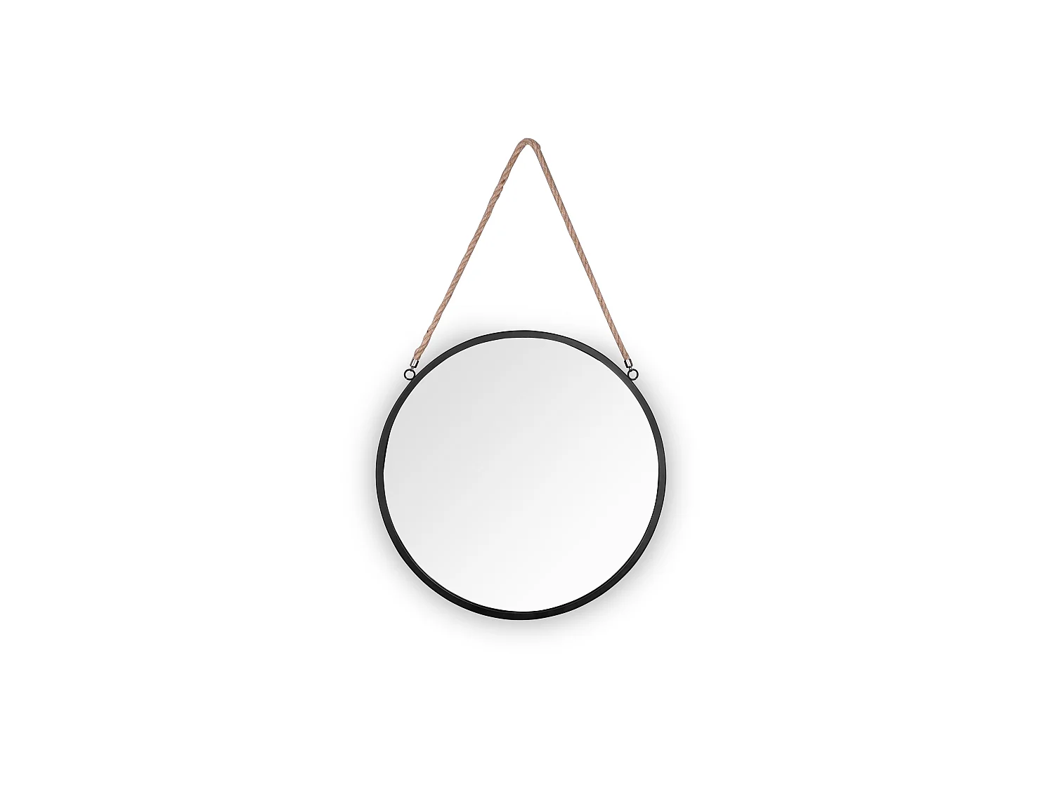 Taira - Miroir - Noir/Naturel - 20x20 cm