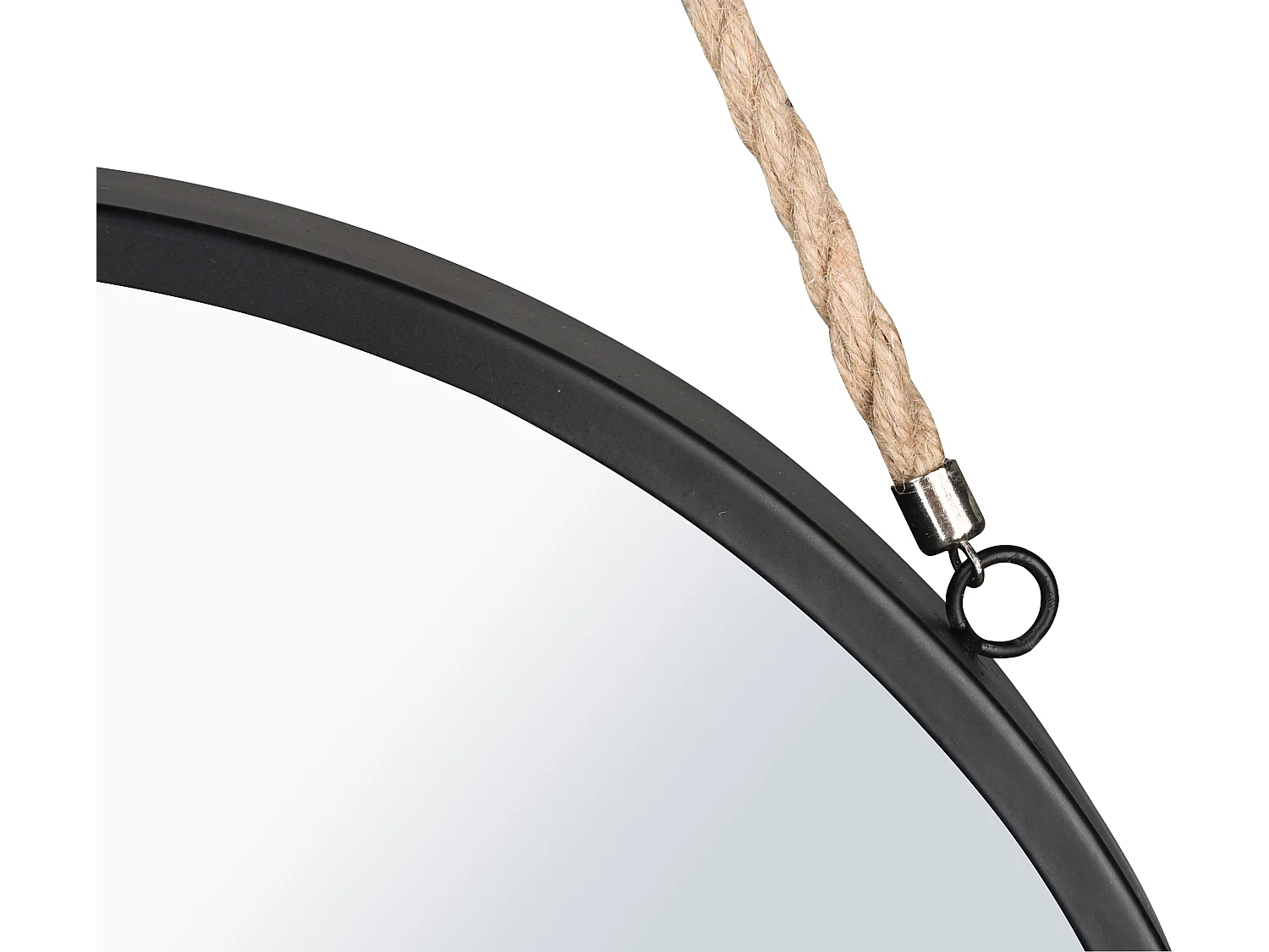 Taira - Miroir - Noir/Naturel - 20x20 cm