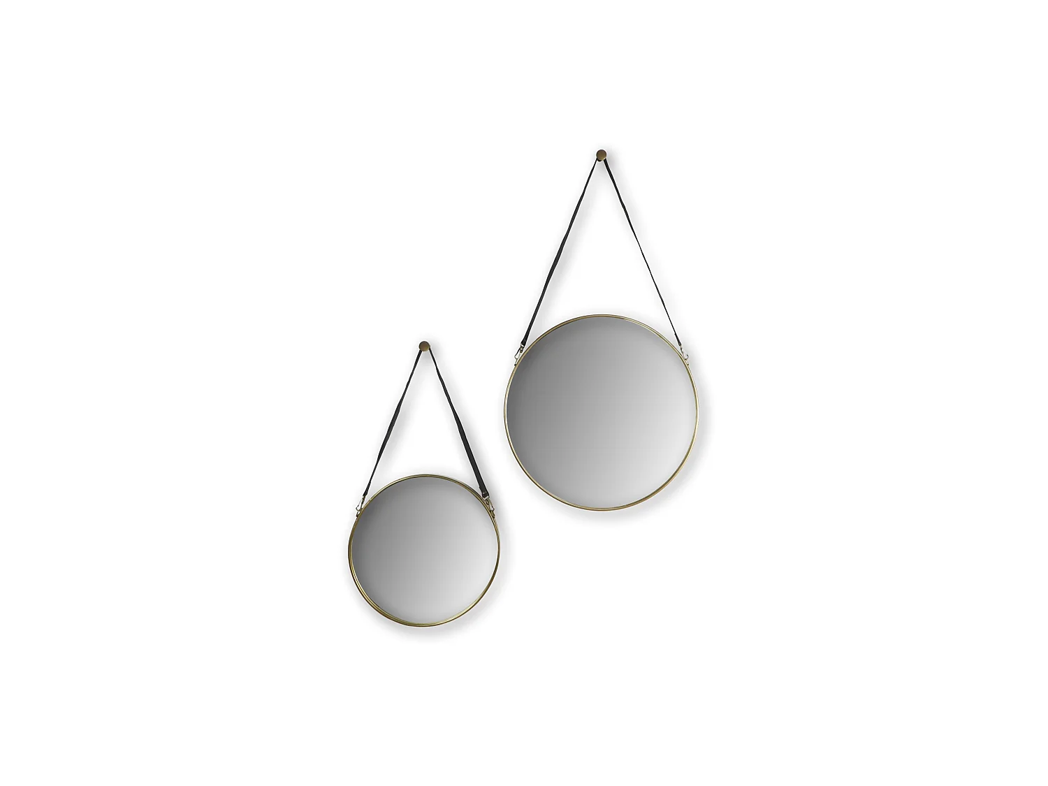 Miroir mural rond encadré ø60 - Antique Or-noir 63*3,5*95