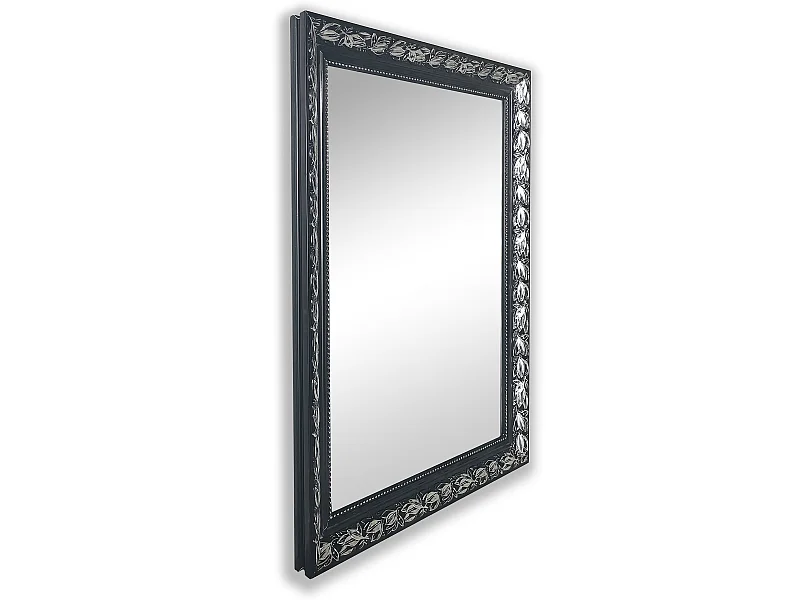 Tanja - Miroir avec cadre - Noir/Argenté - 50x150cm
