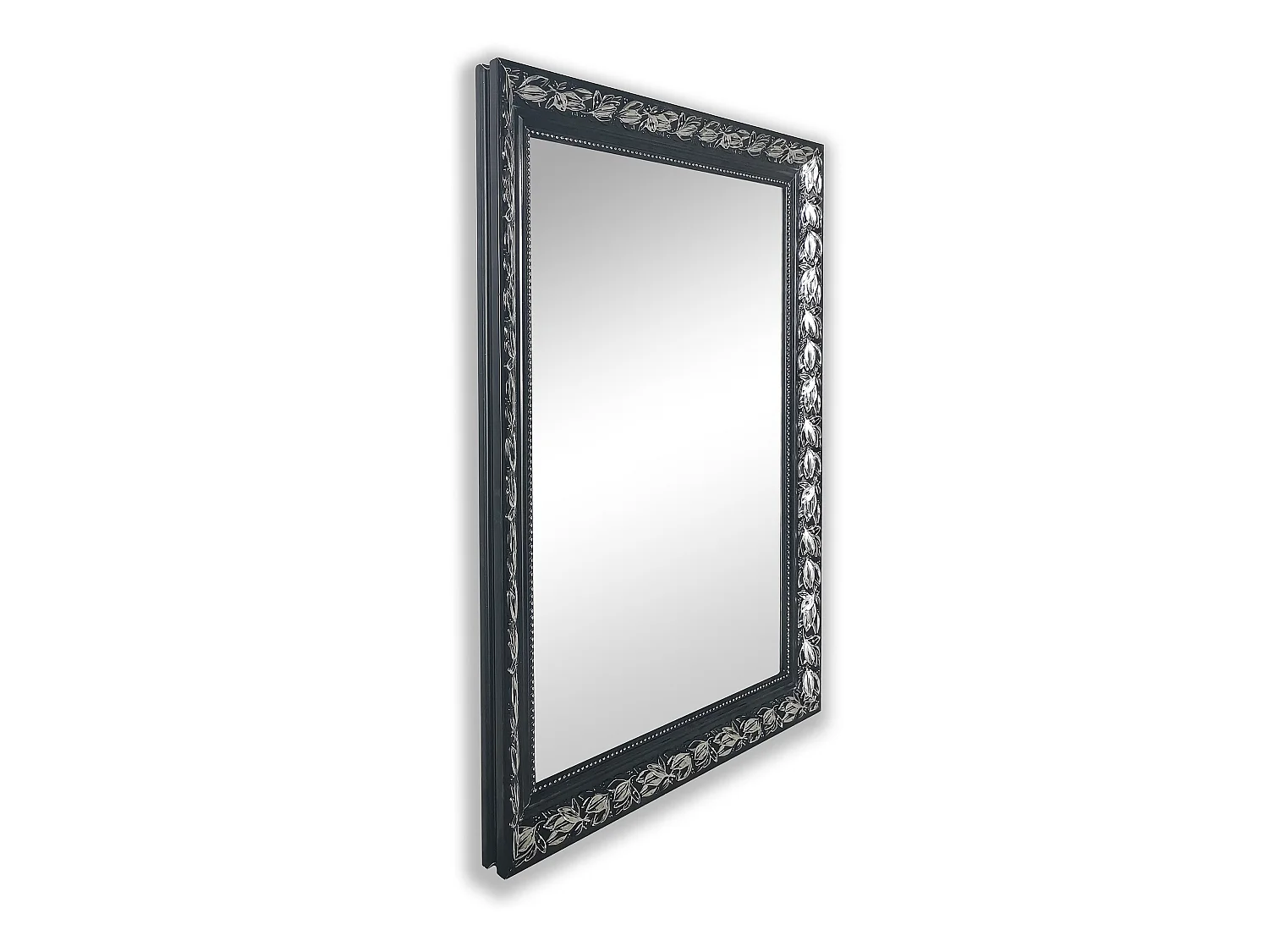 Tanja - Miroir avec cadre - Noir/Argenté - 50x150cm