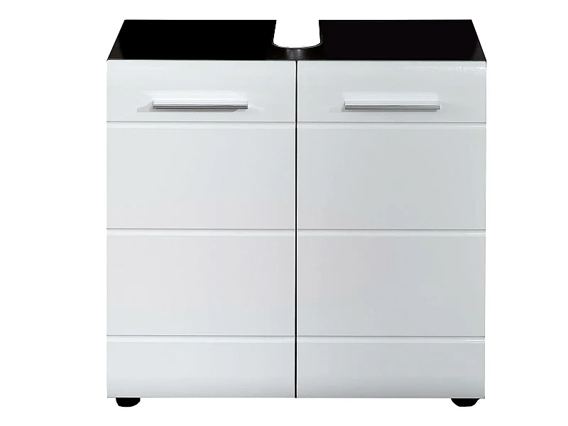 Meuble de salle de bain en mélaminé. Meuble sous-vasque. L- H - P : 60 - 57 - 31