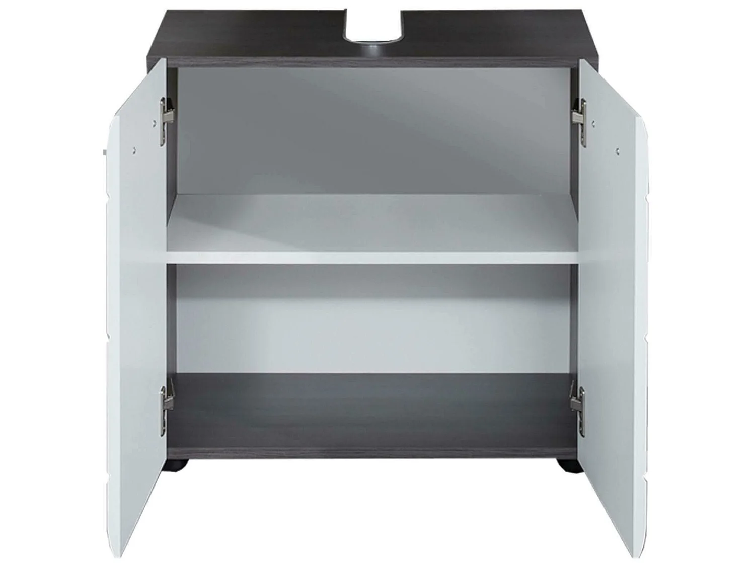 Meuble de salle de bain en mélaminé. Meuble sous-vasque. L- H - P : 60 - 57 - 31